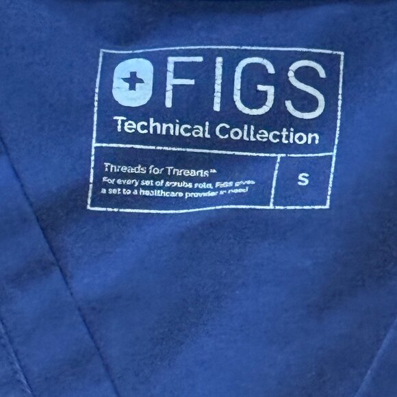 Figs Casma Three-Pocket Scrub Top Womens Small Navy Medical Uniform - Picture 3 of 4